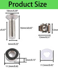 Heavy Duty M6 X 16 Millimeter Rack Mount Hardware Kit Including Square Cage Nuts Strong Screws And Nylon Lock Washers For Server Cabinets And Network Racks size dimensions with labels.