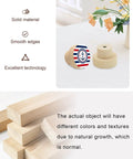Top Shelf Beech Wood Cabinet Knobs Set Two Piece One Point Four Inch Sturdy Wooden Drawer Pulls For Kitchen Cupboard Dresser close-up