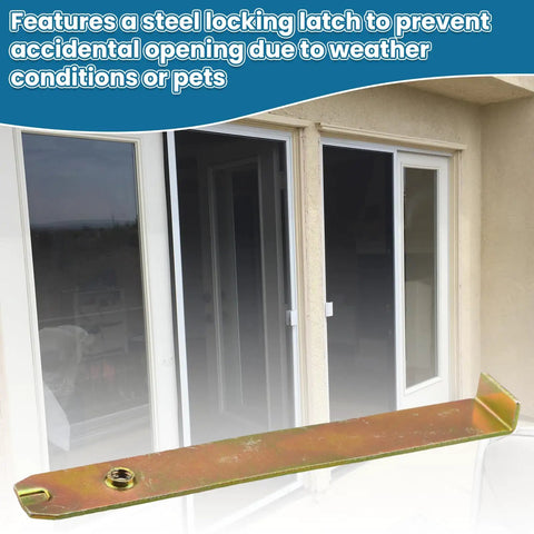 A187 Sliding Screen Door Pull Handle Replacement Kit With Hardware Durable Replacement Pull Handle For Various Sliding Screen Doors Fits A187 Latches Easy Install No Muss No Fuss Restore Smooth Gliding steel locking latch image