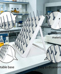 Heavy Duty Lab Drying Rack With Detachable Drip Rods And 9.5cm Spacing For Glassware, showcasing strong materials and stable base.