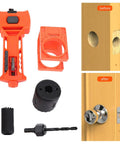 Premium Door Lock Installation Kit With Switchable Blades And Top Chisel Latch Mortise Tool for 1 3/8 to 1 3/4 inch wood doors