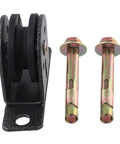 Heavy Duty Silent Fixed Pulley With Double Bearing And Stainless Steel Wire Rope Block for 3mm to 10mm cable lifting with mounting bolts.
