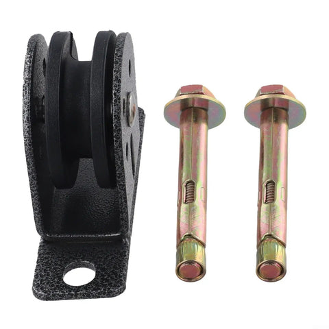 Heavy Duty Silent Fixed Pulley With Double Bearing And Stainless Steel Wire Rope Block for 3mm to 10mm cable lifting with mounting bolts.