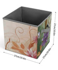 Dang Tough Heavy Duty Foldable Oxford Fabric Storage Cubes With Snazzy Floral Swirls Cover, 10.6in size, for closet organization.