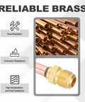 5 Pcs Flare Connector Set For Three Eighths Inch SAE 45 Degree Brass Pipe Fittings, showing rust-resistant brass and copper tubing