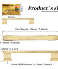 Diagram showing dimensions of 10 Pack 5 Inch Brushed Satin Brass Cabinet Handles for Dresser Drawers and Kitchen Cabinets