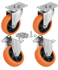 Glow Up Your Garage With These Smooth Rolling Four Inch Caster Wheels Set Of Four Designed For Peak Performance Featuring A Tough As Nails 2200 Pound Load Rating For Furniture And Tool Carts. Set of four polyurethane caster wheels with swivel and rigid plates.