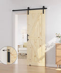30 By 80 Inches Sliding Barn Door Includes Five Foot Hardware Kit For Easy Install glides smooth as butter on heavy duty track rails.