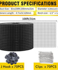 Hella Durable Solar Panel Bird Netting 8In By 100Ft Galvanized Mesh black roll with clips shown for roof guard against pests.