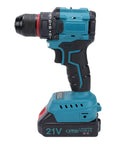 Beefy Cordless Drill Featuring Brushless 20 Volt Motor And 3/8 Inch Keyless Metal Chuck with battery and ergonomic design.