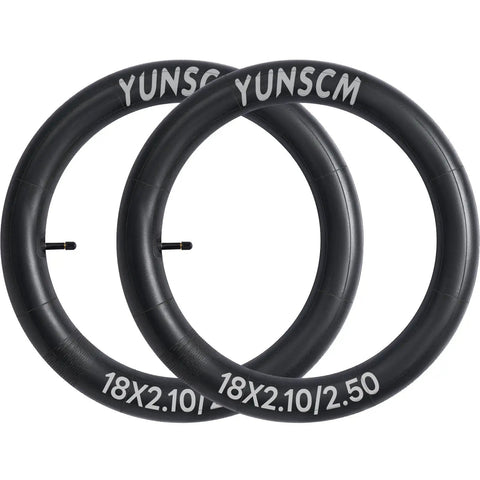 2 Pack 18 Inch Heavy Duty Bike Tubes 18x2.10 To 18x2.50 AV32mm Schrader Valve 52 By 64 By 355 Inner Tubes For Bicycle Tires