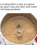 Inside view of Fully Automatic 2000G Electric Grain Mill Grinder Swing Type Pulverizer with finely powdered grains