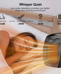 Portable Ceramic Space Heater With Digital Display And Touch Controls, 1500W Heats Up Fast, Built In Handle, Quiet Operation