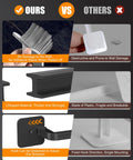 Level Up Your Setup With This Dope 4 Pack Hat Rack Set Featuring Super Strong Adhesive Wall Hooks L Shaped Design For Baseball Caps comparison of black acrylic and plastic materials.