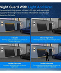 Kickass 4G Outdoor Security Camera With Triple Lens Setup And Smart Panoramic Tracking Solar Driven For Nonstop Yard Patrols No Wifi Bills Just Pop A Sim Card And Get It Done showing night guard modes with LED lights.