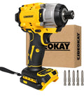 Badass 20V Brushless Drill And Impact Driver Combo Power Tool with LED lamp, safety lock, and screwdriver bits.