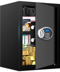 Fireproof Waterproof Home Safe With Digital Keypad And Spare Keys, 3.3 Cu Ft Security Box with valuables and documents inside