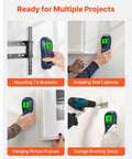 Rock Solid Stud Finder Wall Scanner With Smart Sensor And Hd Lcd Display Dead Accurate Locator used for mounting TV brackets and wall cabinets.