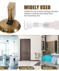 Heavy Duty Adjustable Door Stopper With Windproof Design Holds Doors Open Securely For Moving Boxes Or Garage Use No Drill Installation Required Zinc Alloy Build, bronze metal design for office, living room, and bedroom.