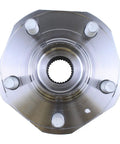 Built Tough Heavy Duty Front Wheel Hub Bearing Assembly For Tesla Model 3 And Model Y Complete Left Right Pair Direct Replacement 2017 To 2024 top view of detailed assembly.