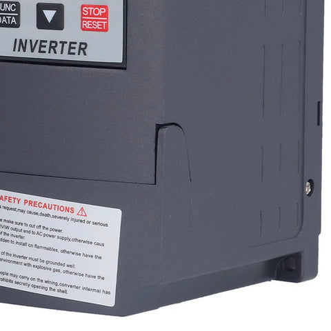 Side view of AT1-2200S Variable Frequency Drive 2.2KW 220V Single Phase VFD Inverter Converter with control buttons