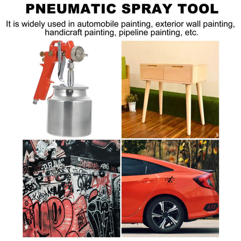 Pro Grade Handheld Paint Sprayer With Precision Flow Control For Cars Tables And Cabinets on a metallic base, perfect for touch ups.