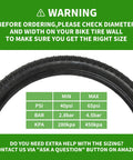 2 Pack 24 Inch Foldable Bike Tire Set With Inner Tubes Rim Strips And Tire Levers 8 Piece Kit inflation guide
