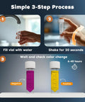 Heavy Duty Bacteria Water Test Kit For Drinking And Well Water Quick E Coli Detection Lab Grade Results In Six Hours two vials showing negative and positive results