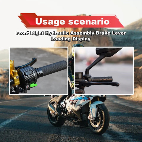 Right Hydraulic Disc Brake Lever For Dirt Pit Bikes 90cc To 125cc With 8mm Bolt Hole And 12mm Thick Mount shown on bike handlebar