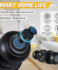Smart Fingerprint Keyless Entry Door Lock With App Control For Home Hotel Office Apartment And Bedroom Black Two Pack Biometric Door Lock With 3 Unlock Methods Fingerprint App And Key Safe And Easy To Use showing fingerprint and app unlock methods