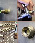 Rivet nuts, 100 pcs, carbon steel, flat-head, knurled body, 1/4-20 UNC threaded inserts