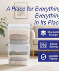 Super Sized 66 Quart Clear Plastic Storage Bins With Lids Stackable Heavy Duty Totes For Clothes Blankets Off Season Gear No Sweat Home Organization Game Changer storing folded blankets.