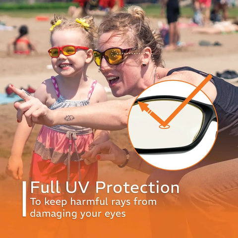 Heavy Duty Laser Safety Glasses With A Roomy Fitover Cut Giving Hella Wavelength Coverage Up To 532Nm And An OD 7 Plus Guard in use at outdoor setting.