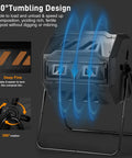 Dual Chamber Rotating Compost Tumbler No-Fuss Spin For Continuous Cycle Composting, 42 Gallon Large Capacity Outdoor Bin side view