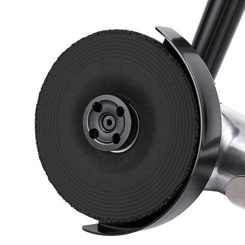 Close-up of Air Powered 4 Inch Angle Grinder 11000 RPM lightweight frame with solid grip and grinding disc.