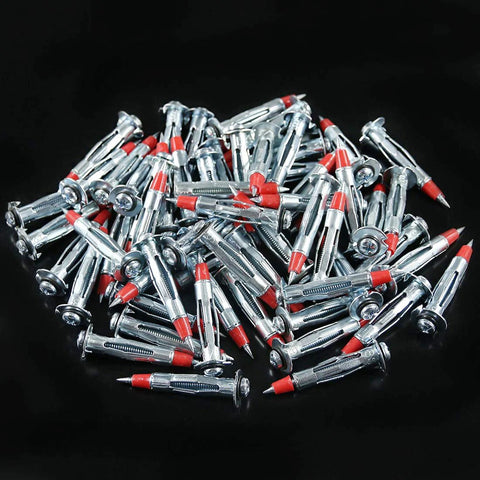 Heavy Duty 60 Piece One Eighth Inch Forty Six Millimeter Zinc Plated Steel Molly Bolt Drive Wall Anchors Set With Screws Rust Resistant For Strong Drywall Mounting And Secure Fixture Installations