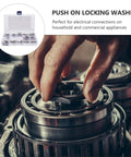 Hand using 400 Piece Stainless Steel Serrated Lock Washers Set With Plastic Case For Corrosion Resistance The Everyday Workhorse