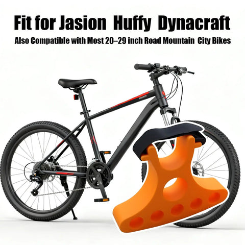 Two Pack Portable Bicycle Repair Stand For Electric, Mountain And Road Bikes, Handlebar Jack Lifting Tool in front of bike