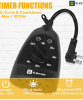 Heavy Duty Outer Timer Outlet Waterproof Plug In Dusk To Dawn Light Sensor 24 Hour Mechanical Countdown with dial and plug.