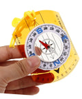 Person holding Orienteering Compass Pointer For Outdoor Navigation And Survival Hike Ready Compact Hiking Tool For Camping Lightweight