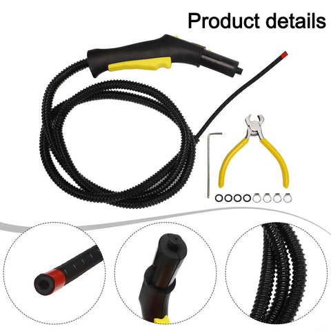 Replacement Steam Cleaner Hose For SC1 SC2 SC3 SC4 Models High-Temp Tube Part 4-322-048-3 Easy Install Accessory with pliers and connectors