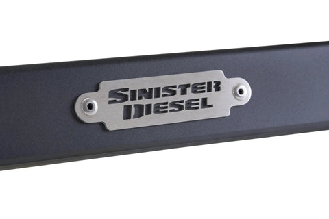 Dodge Steering Box Support Bracket And Stabilizer Brace For 03-09 Ram 2500 3500 Trucks close-up of Sinister Diesel logo