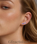 Zero Irritation G23 Titanium Flatback Earrings With Dazzling Cubic Zirconia Studs For Sensitive Ears And Fresh Piercings Butter Smooth Hypoallergenic 5Mm Jewelry worn by a woman.