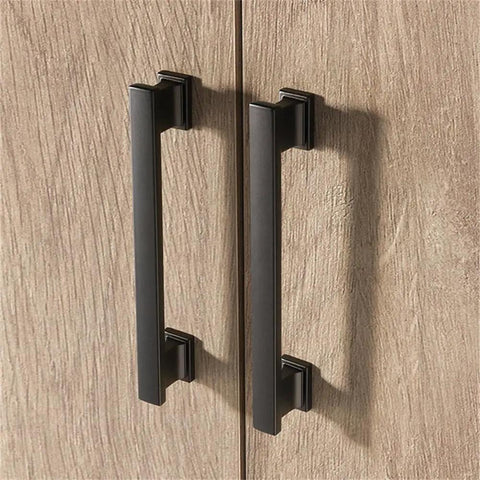 Modern Gold Brushed Cabinet Handles Zinc Alloy Long Drawer Pulls For Kitchen Drawers And Wardrobe Doors With Easy Peasy Mounting Solid Build Rust Resistant Finish on wooden cabinets.