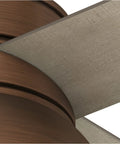 Close-up of blade detail on Loki Indoor Ceiling Fan With LED Light And Pull Chain, 36 Inch, Weathered Copper Finish, showing texture.