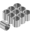 10 Pack Stainless Steel Threaded Screw Inserts Kit For Thread Repair And Reinforcement Durable Pro Grade Easy Install For DIY Maintenance And Automotive Projects