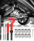 Beefy M14x1.25 Thread Repair Kit 15 Piece Stainless Steel Workhorse with tools and inserts under car exhaust