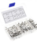 Heavy Duty Chicago Screws Assortment Kit With 304 Stainless Steel Binding Posts and Book Fasteners, 150 pcs in organizer box.