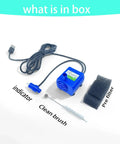 Cat Water Fountain Pump Submersible USB 5V, Ultra Quiet No Fuss Auto Shut Off, with cable, brush, indicator, and filter