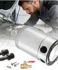 Premium 300ml Aluminum Catch Can With Baffle Plate Design shown being installed in an engine bay for optimal performance.